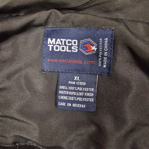 Matco Tools Jacket Mens XL Full Zip Windbreaker Biker Mechanic Streetwear Work - Picture 7 of 16